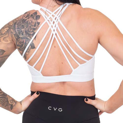 Constantly Varied Gear Butterfly Back Bra - All White