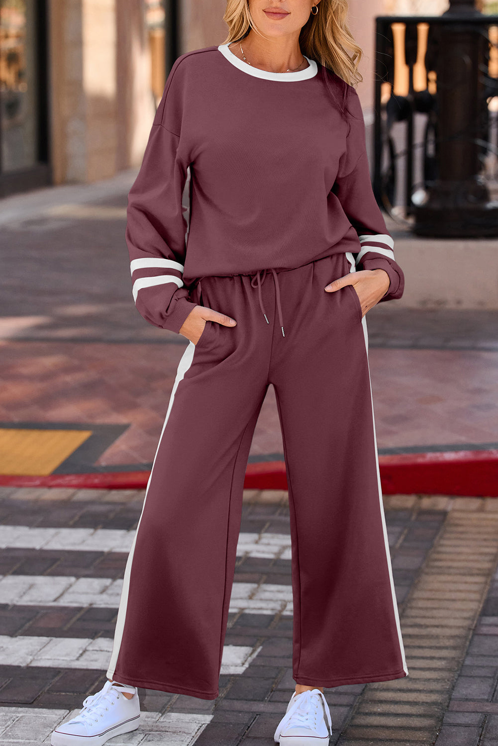 Threaded Pear Novah Wide Leg Pant Set