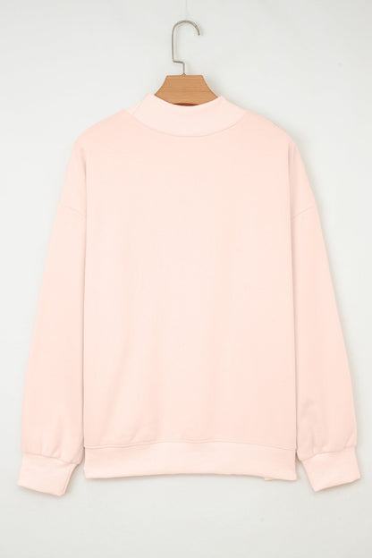 Threaded Pear Ensley apricot Oversize Mock Sweatshirt