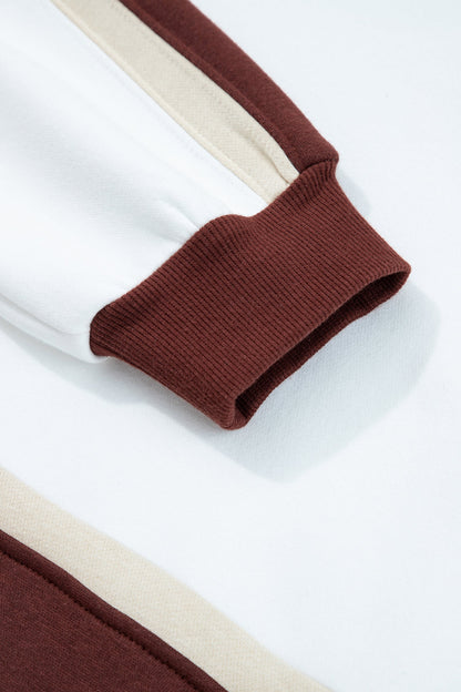 Threaded Pear Ariyah Patchwork athleisure Hooded Sweatshirt