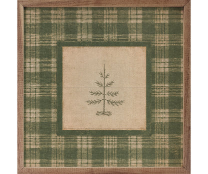 Kendrick Home Evergreen Plaid Tree