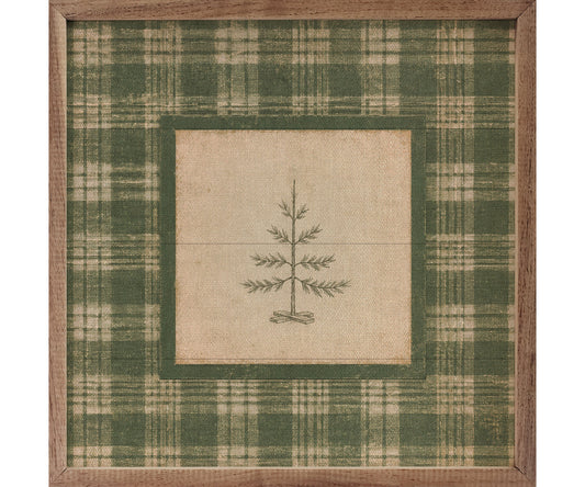 Kendrick Home Evergreen Plaid Tree