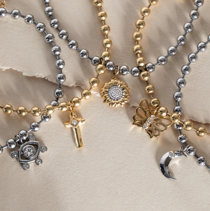Sunflower Ball Chain Bracelet