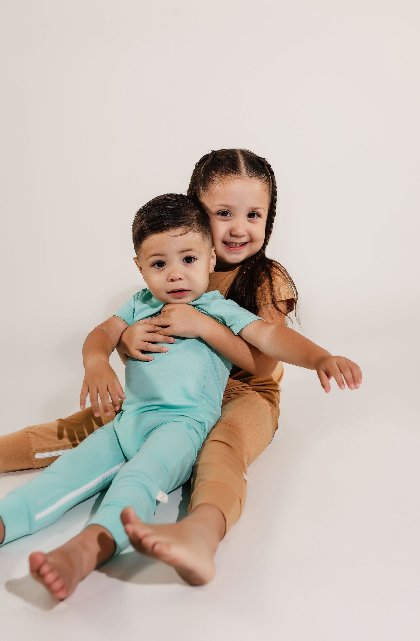 Mint Bamboo Lyocell Zip Romper