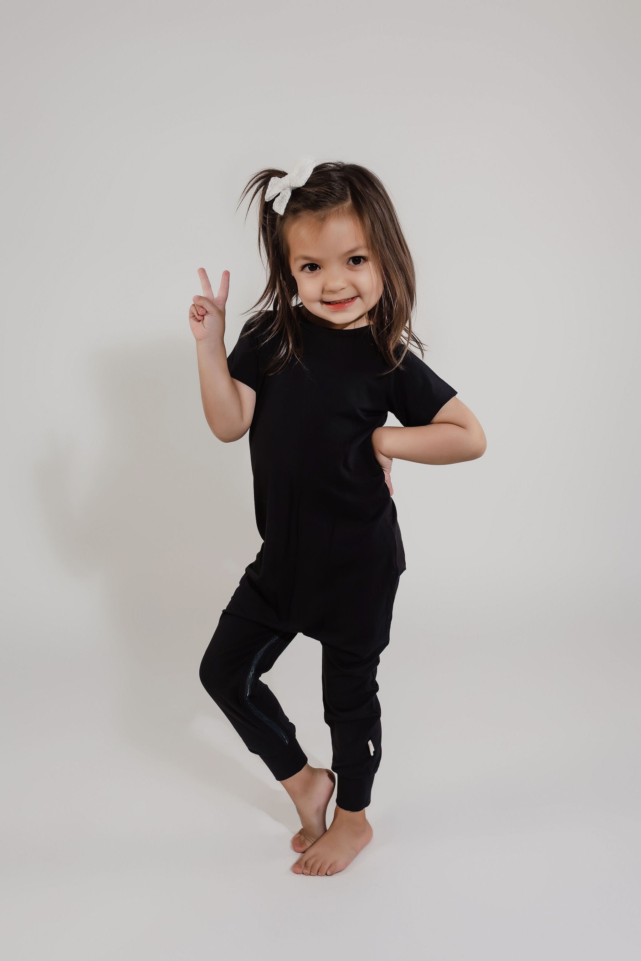 Black Bamboo Lyocell Zip Romper – Zulily