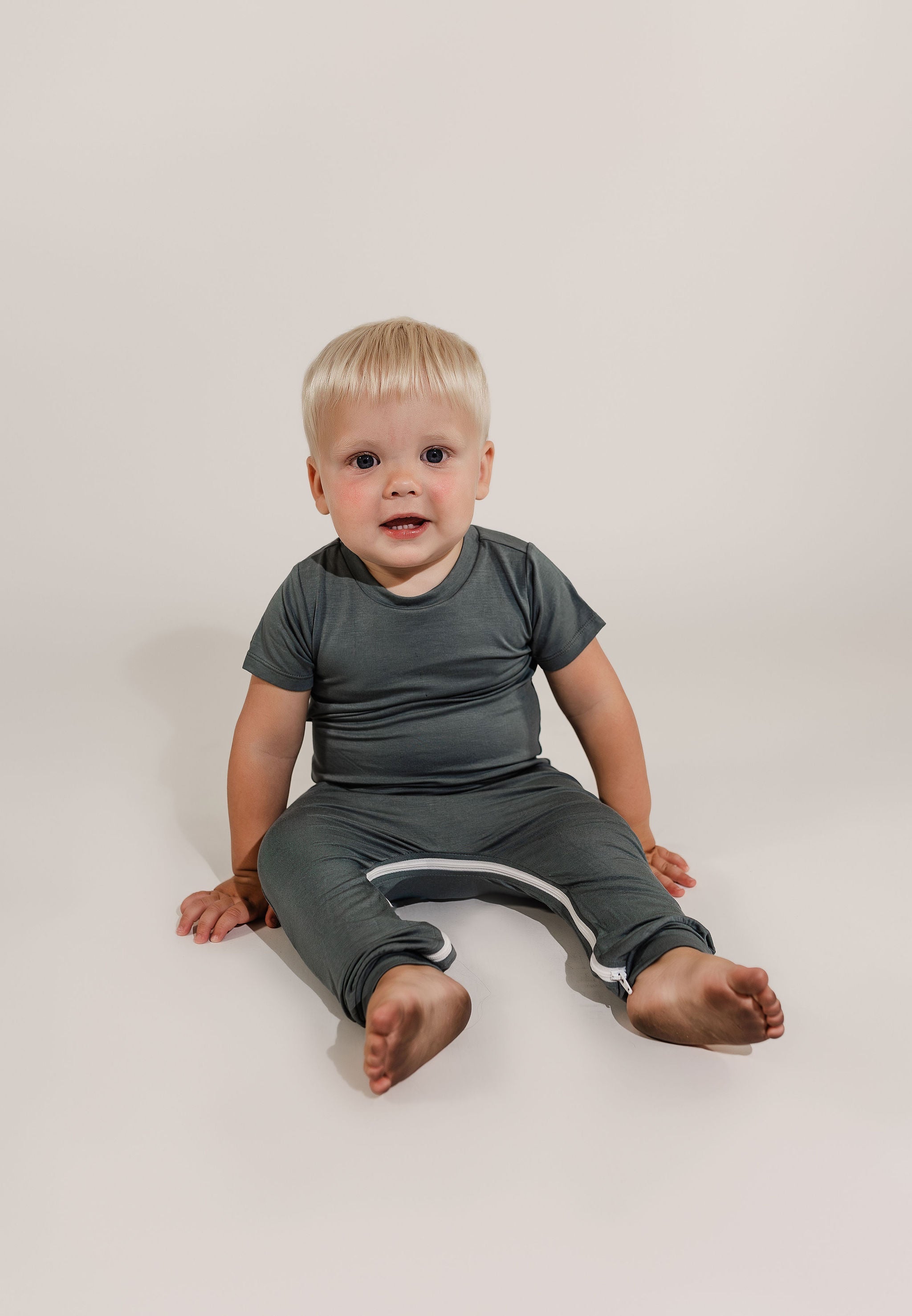 Deep Teal Bamboo Lyocell Zip Romper – Zulily