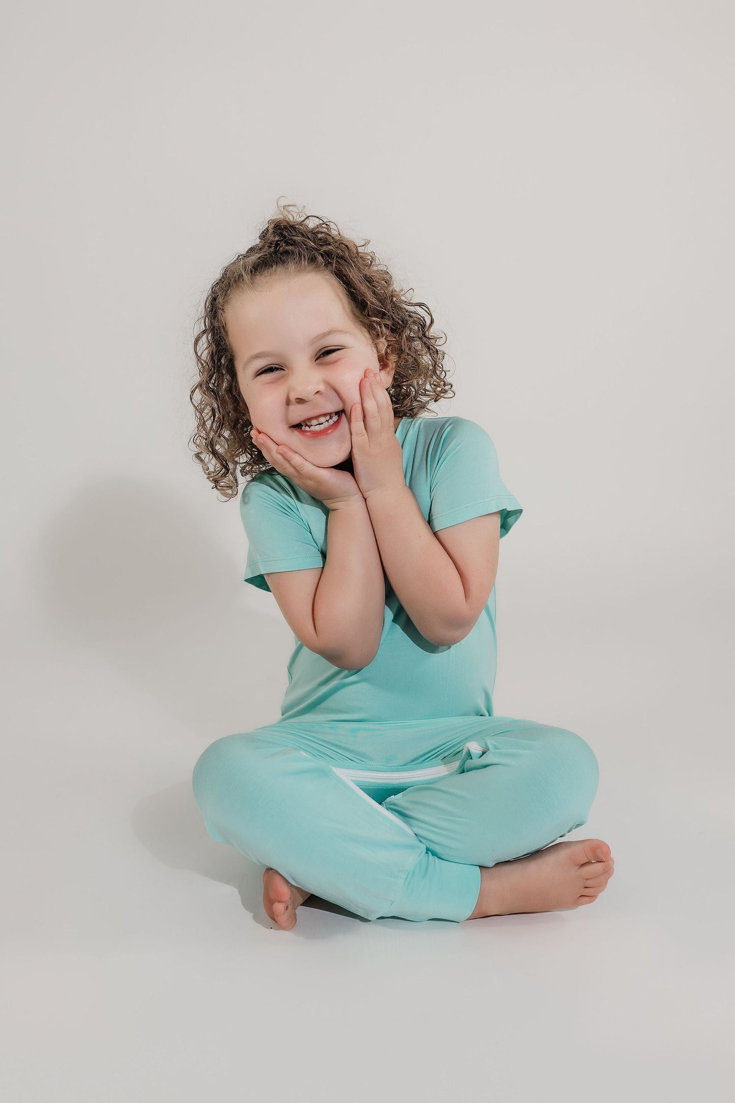 Mint Bamboo Lyocell Zip Romper