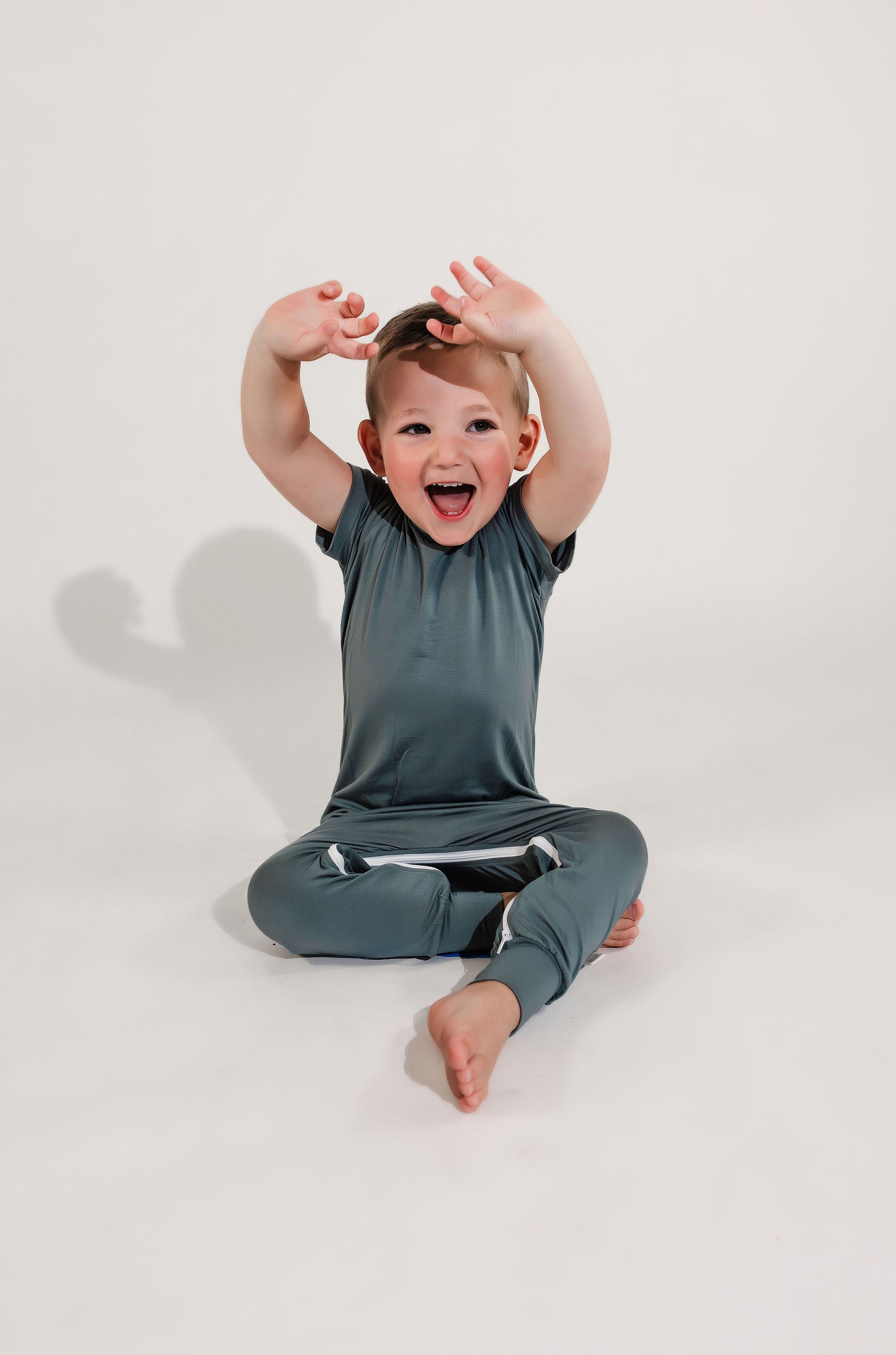 Deep Teal Bamboo Lyocell Zip Romper – Zulily