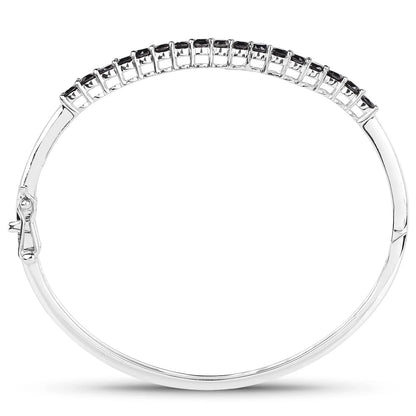 Genuine Black Diamond Bangle Bracelet