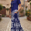 Blue White Floral Print