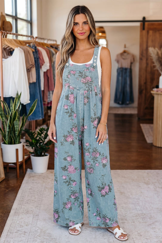Threaded Pear Olivia Waist Wide Leg Jumpsuit