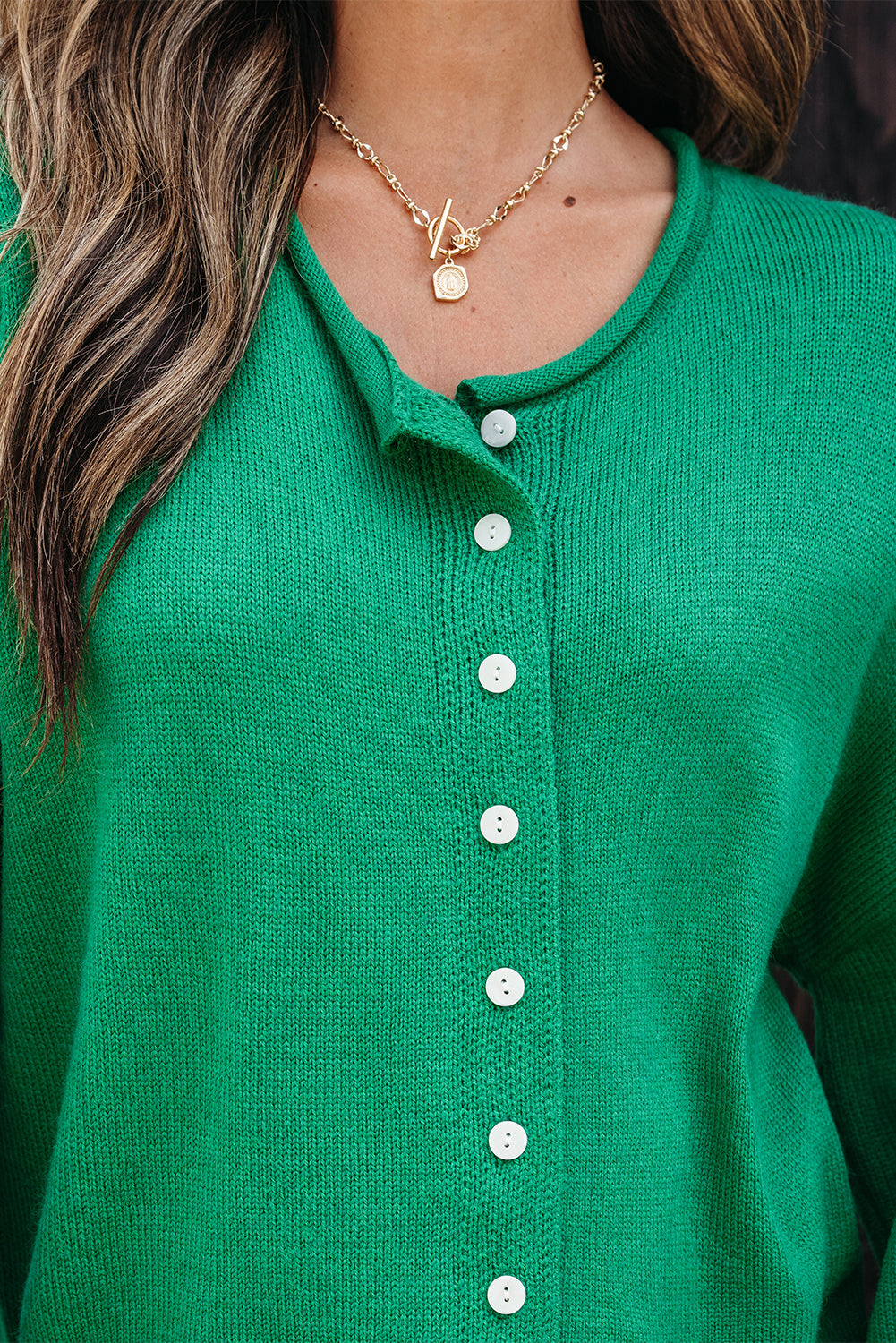 Threaded Pear Evatyn Knit Drop Shoulder Sweater