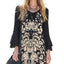 Black Tan Abstract Floral