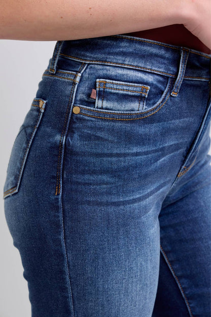 Lara - Vintage Wash Thermal Straight Jeans
