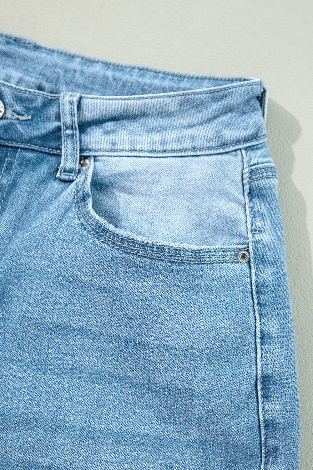 Threaded Pear Dream Slit Leg Straight Jeans