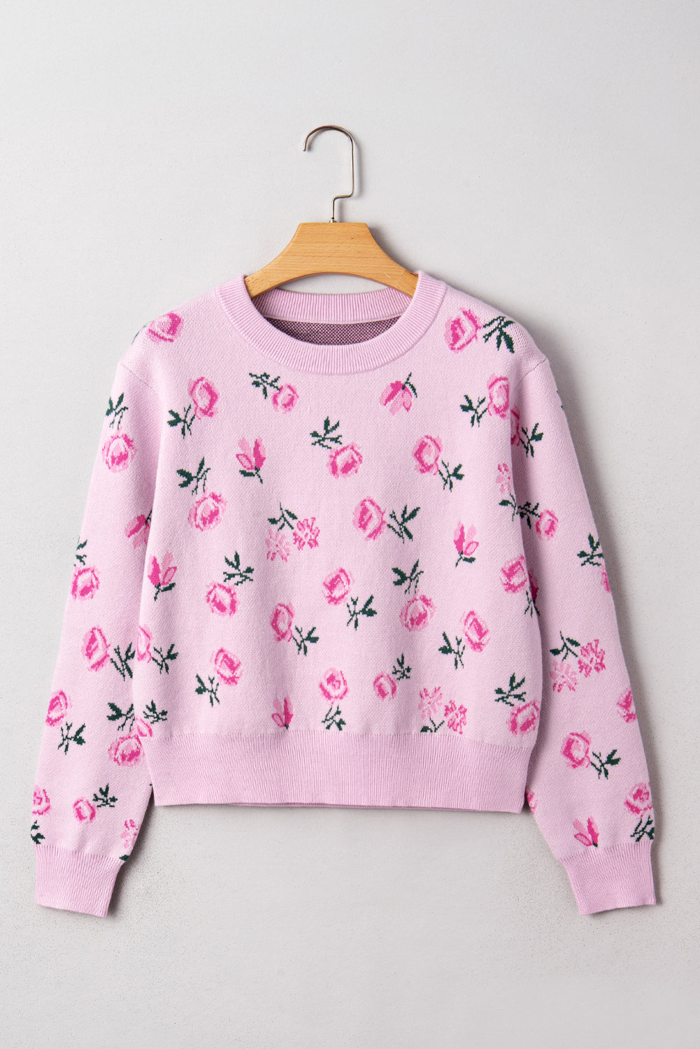 Threaded Pear Sophia Drop Shoulder Cropped Sweater