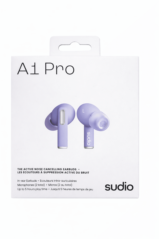 Sudio A1 Pro Wireless Earbuds, Bluetooth 5.3, Noise Cancelling, Waterproof, Touch Control, Wireless Earphones with Charging Case, Perfect for Premium Sound Quality (Purple)
