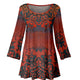 Red Navy Paisley Ombre