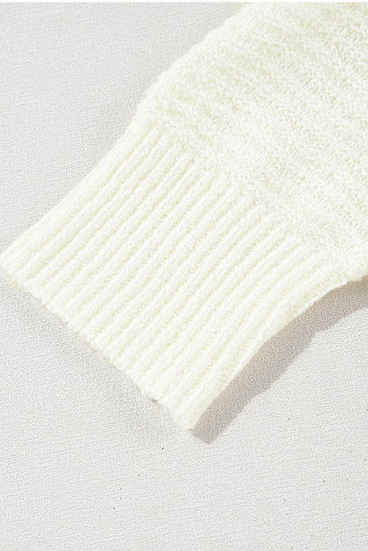 Threaded Pear Eleanor Shoulder Bubble Sleeve Sweater