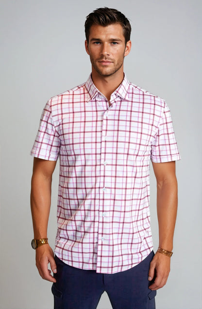 Carnaby Plaid Short Sleeve Tech Shirt