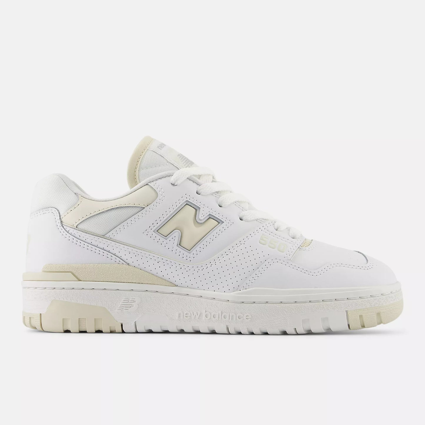 New Balance Womens 550 White Linen