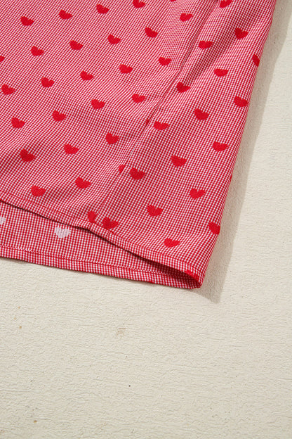 Threaded Pear Charlie Sleeve Loose Valentine Shirt