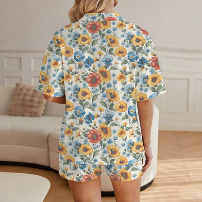 Baha Ranch Mexican Floral Women's Pajama Set Made in America