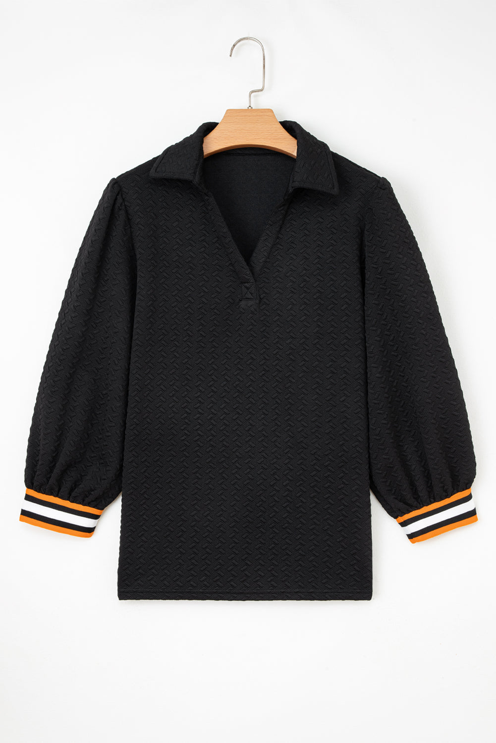 Threaded Pear Keziah Patchwork Polo Collar Pullover