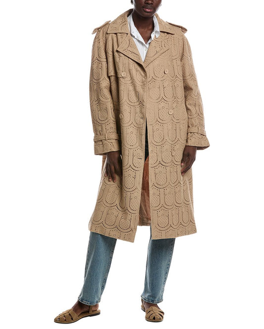 KHAKI PINEAPPLE COTTON EYELET-