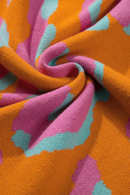Threaded Pear Sophia Colorblock Ribbed Edge Sweater