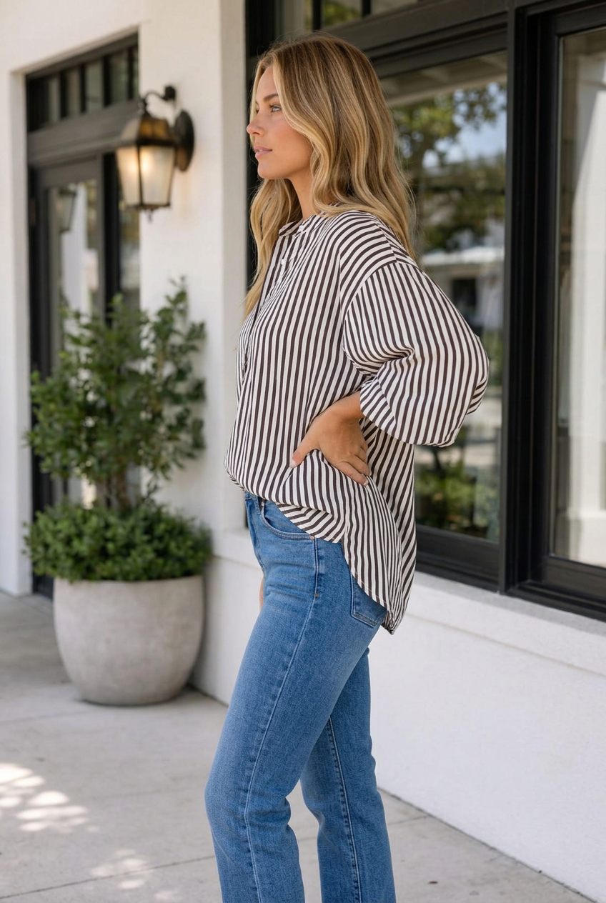 Raegan Half Sleeve Up Shirt
