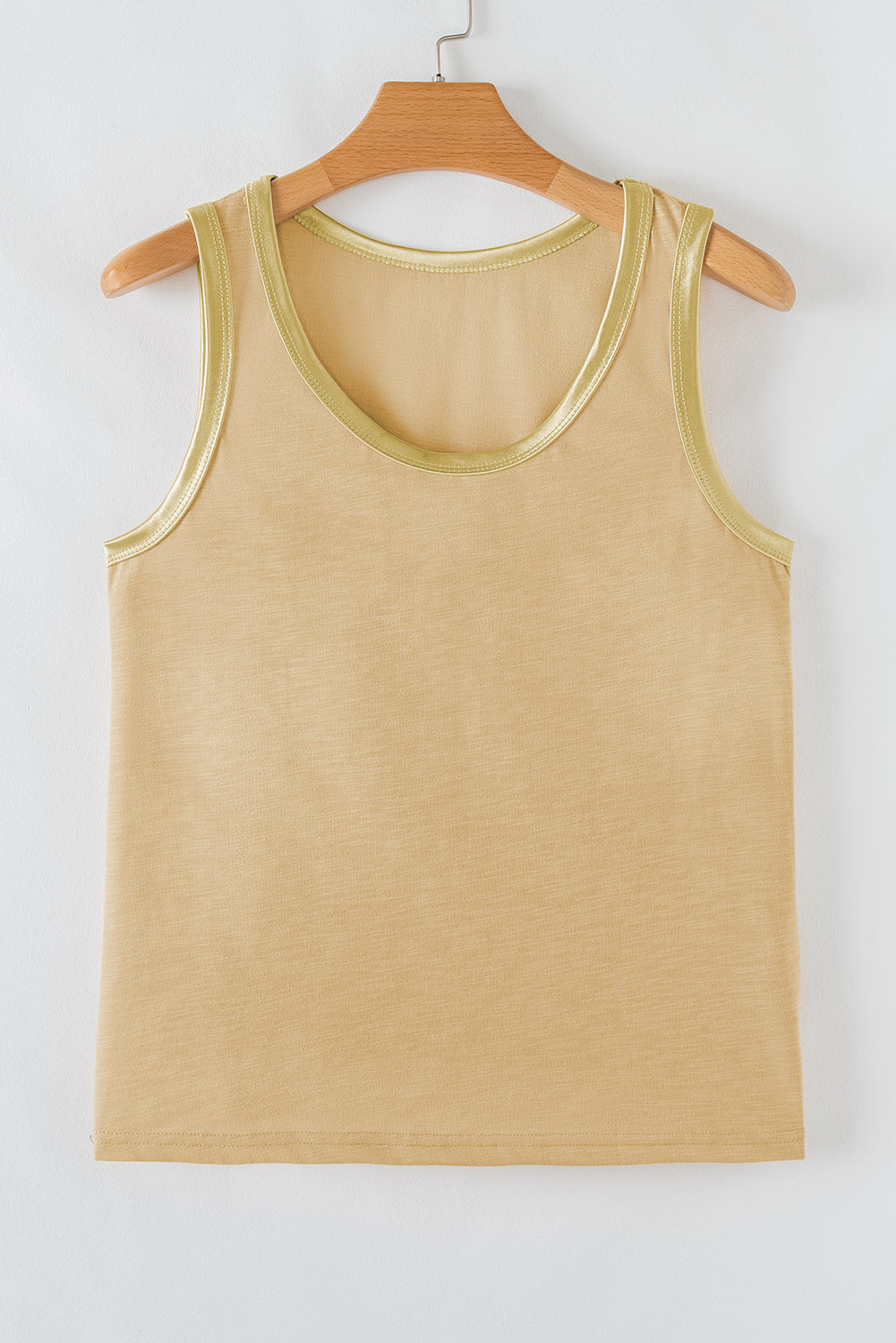 Skyla Metallic Sheen Tank Top - Threaded Pear