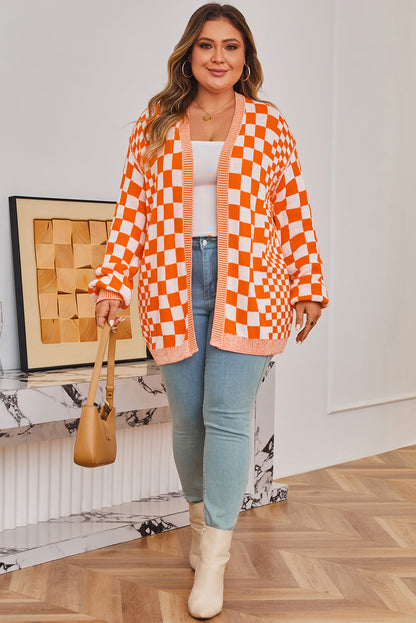 Threaded Pear Rosalyn Drop Shoulder Open PLUS Cardigan