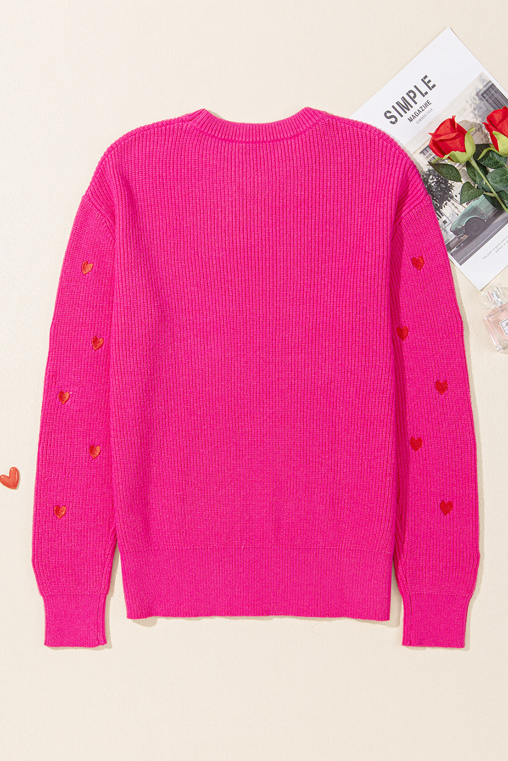 Gracie Heart Sweater - Threaded Pear