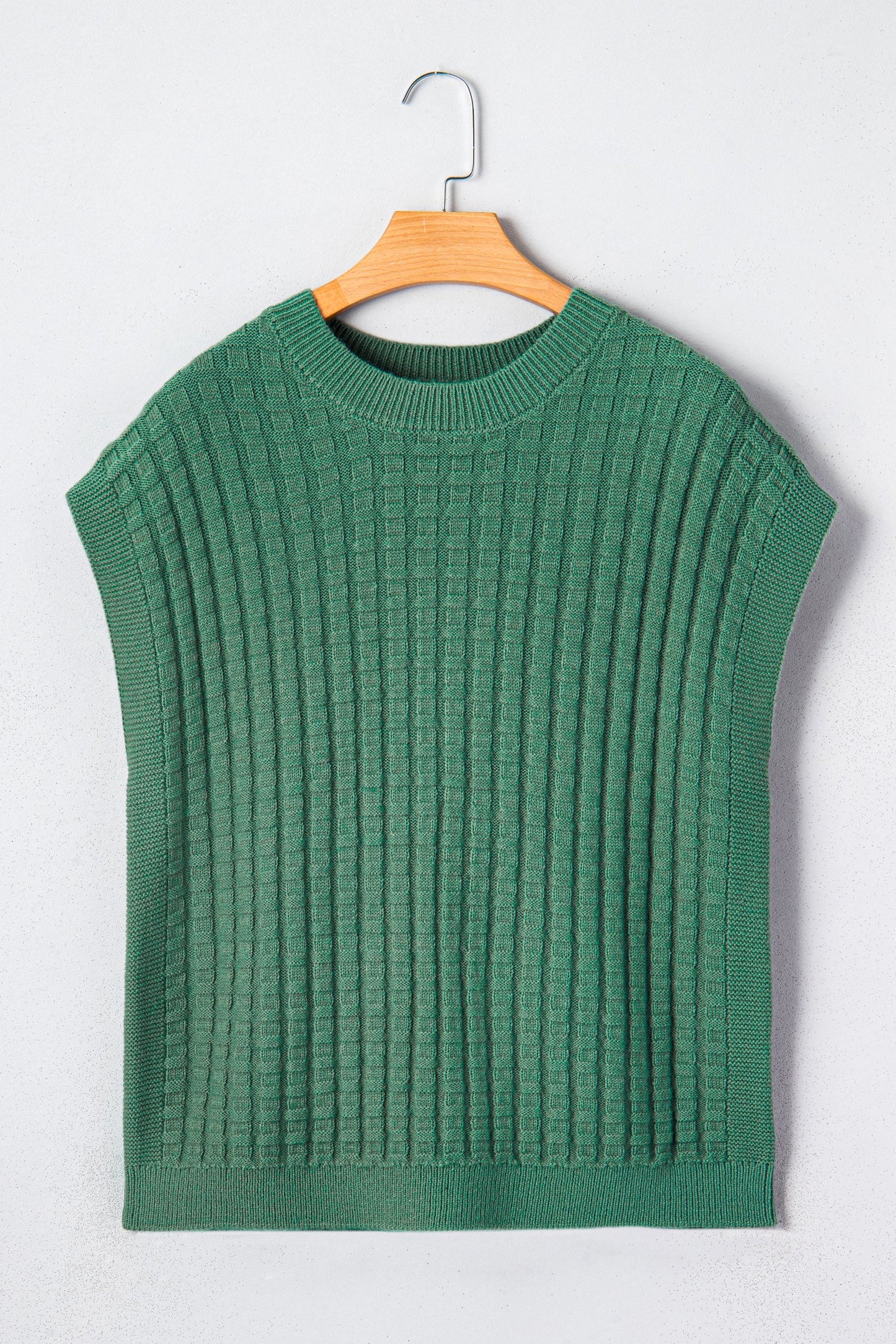 Threaded Pear Birdie Textured Short Sleeve Sweater