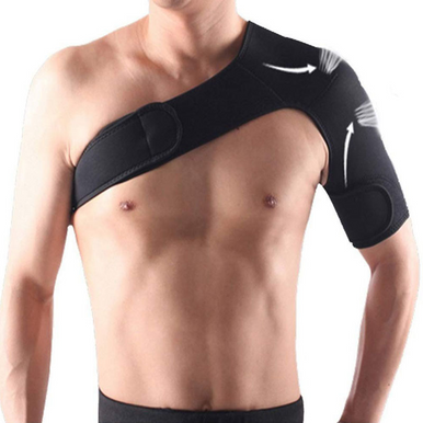 Prime Goods Shoulder Brace Support Compression Sleeve Torn Rotator Cuff Relief Joint AC Pain - Left - Black