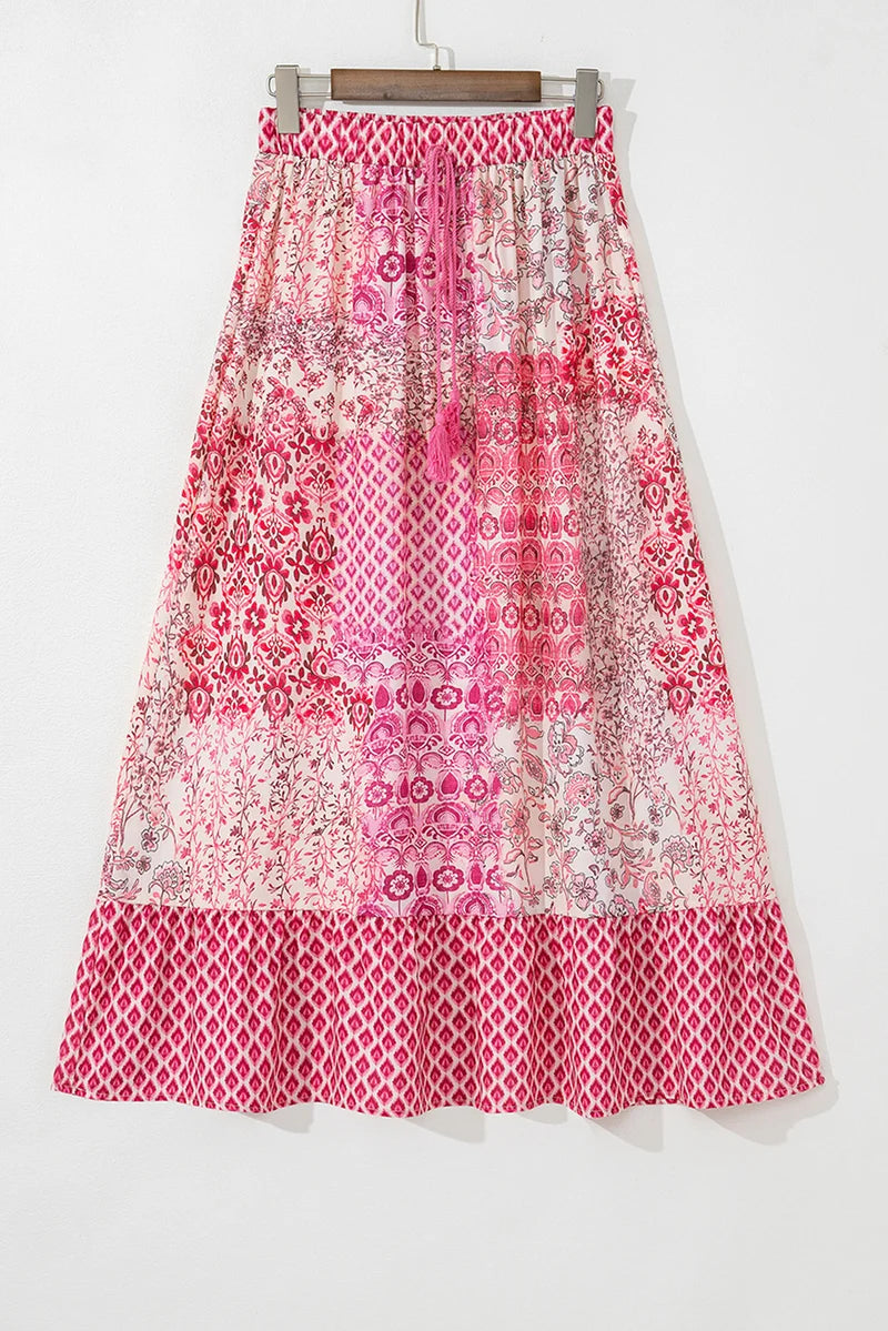 Threaded Pear Tasora Elastic Waistband Maxi Skirt