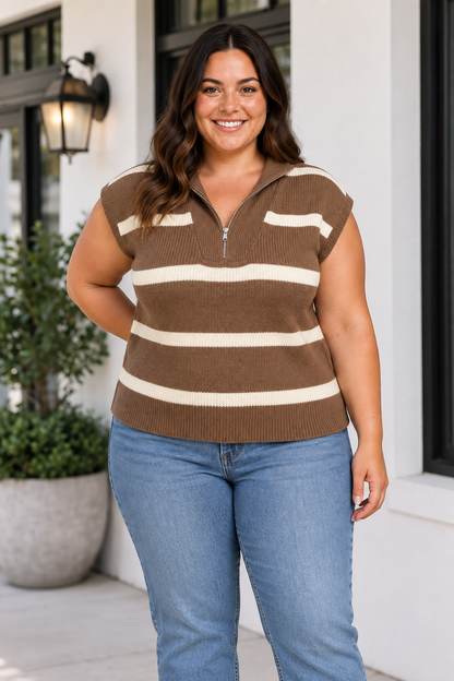 Threaded Pear Debrah Drop Shoulder Tunic PLUS Sweater