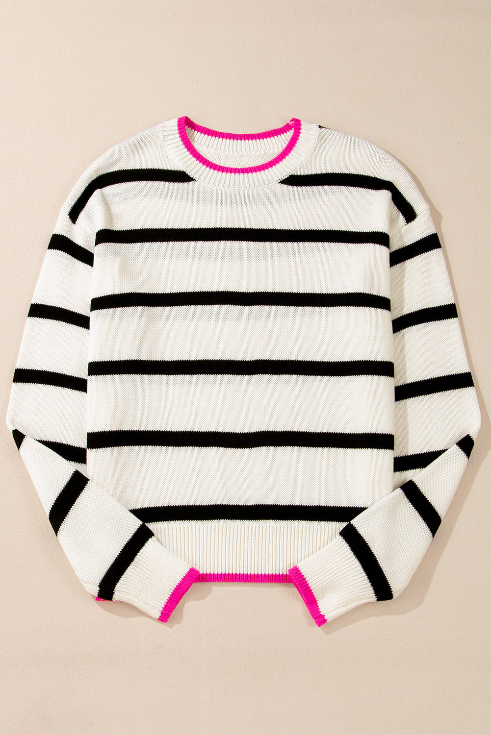 Threaded Pear Avery Contrast Drop Shoulder Sweater