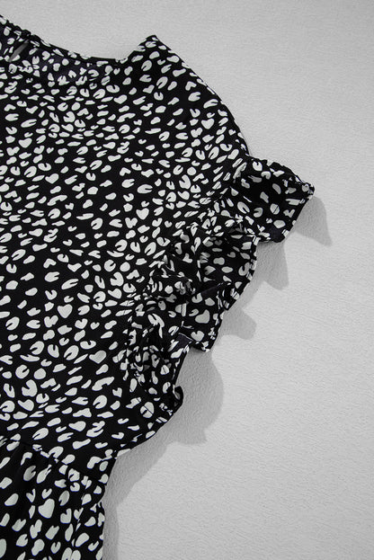 Threaded Pear Danielle Back Tiered Flowy PLUS Blouse