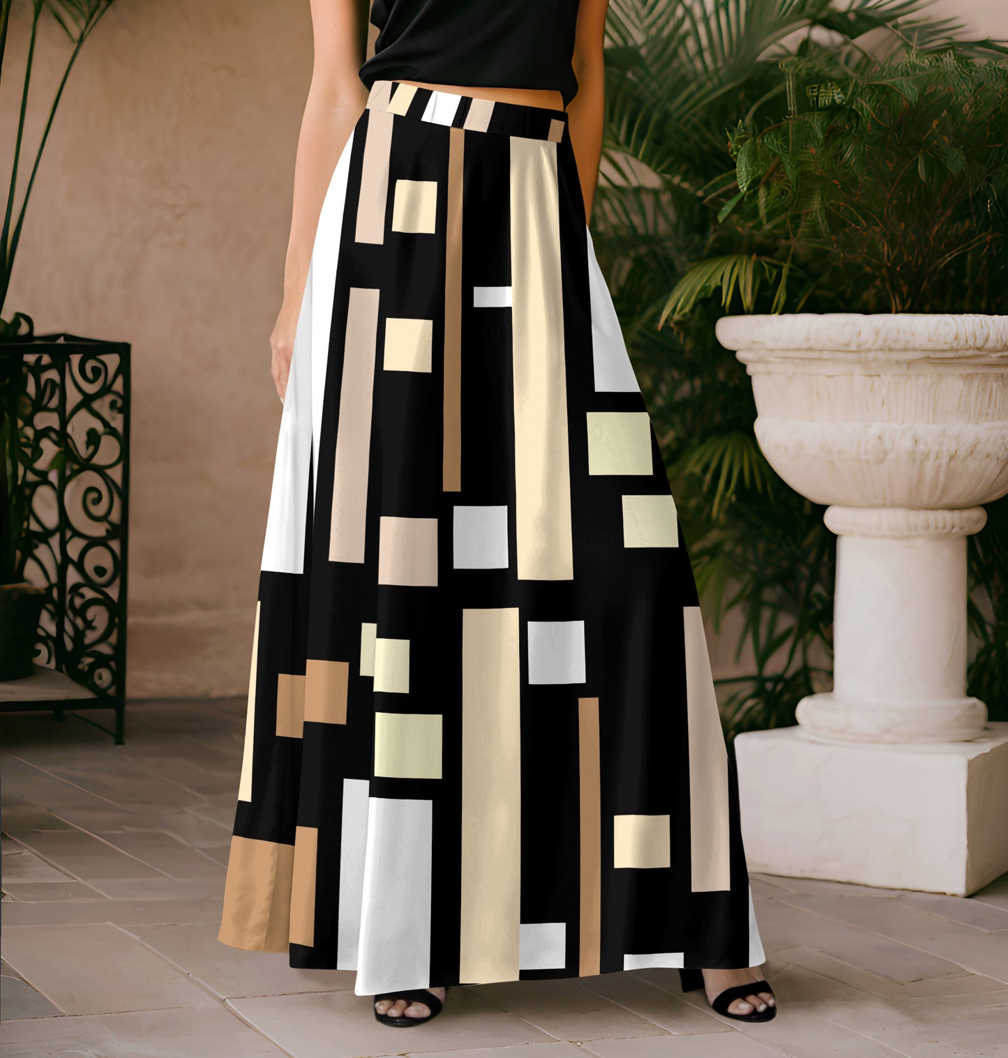 Black and Beige-