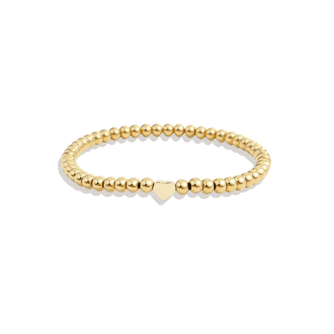 Mint & Lily Heart Beaded Stacking Bracelet