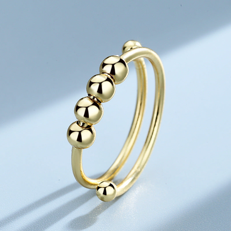 Mint & Lily Adjustable Beaded Fidget Ring