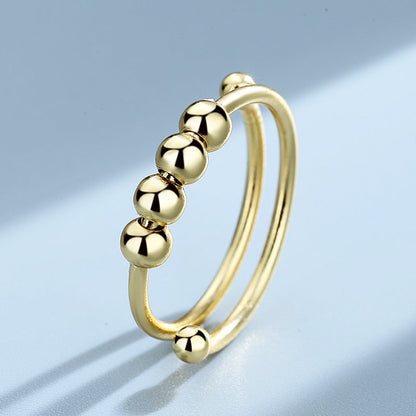 Mint & Lily Adjustable Beaded Fidget Ring