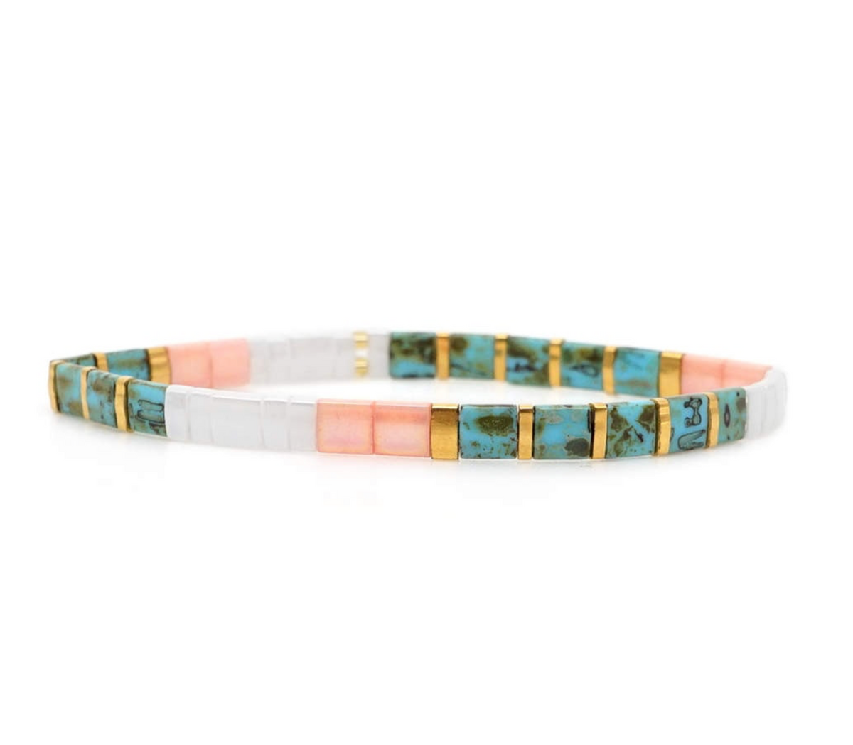 Pink White Turquoise-