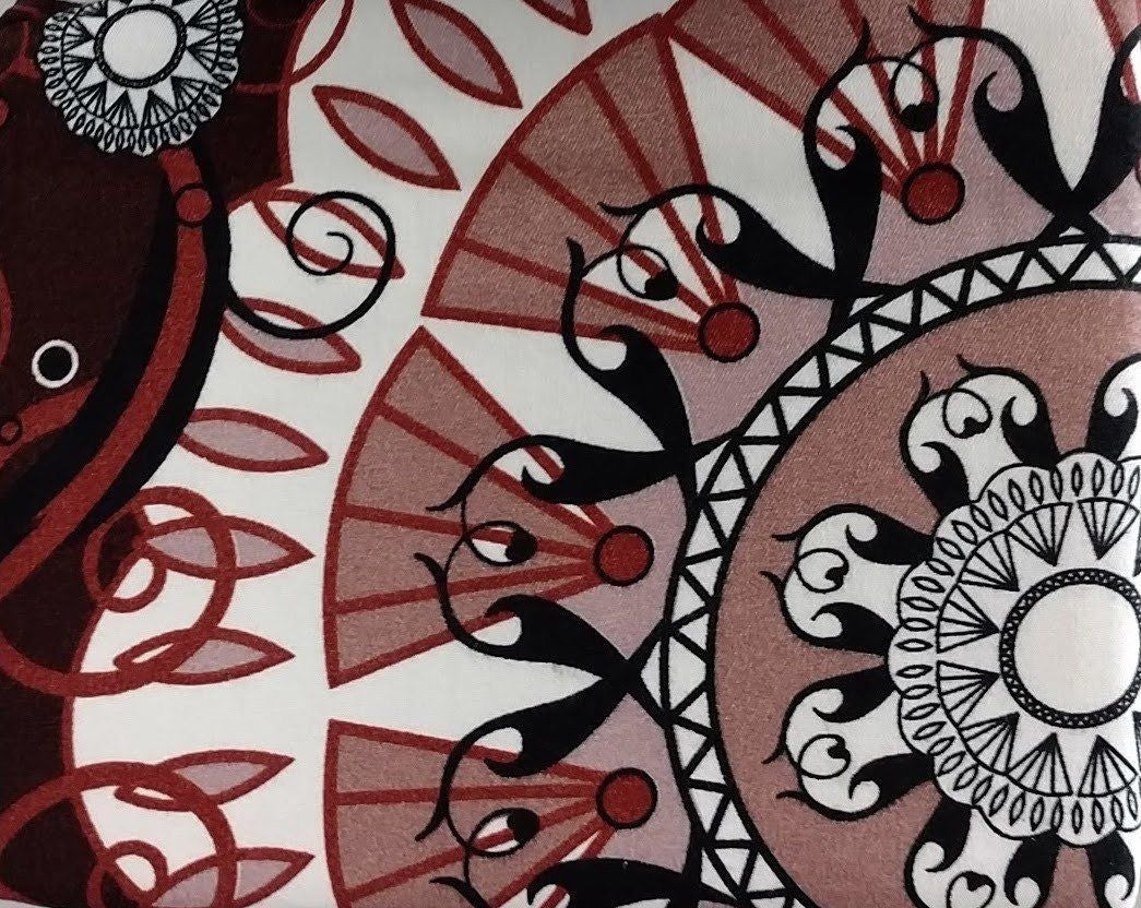 Tache Burgundy Palace Paisley Medallion Bed Sheet Set (2810FITFLT)