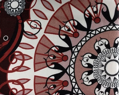 Tache Burgundy Palace Paisley Medallion Bed Sheet Set (2810FITFLT)