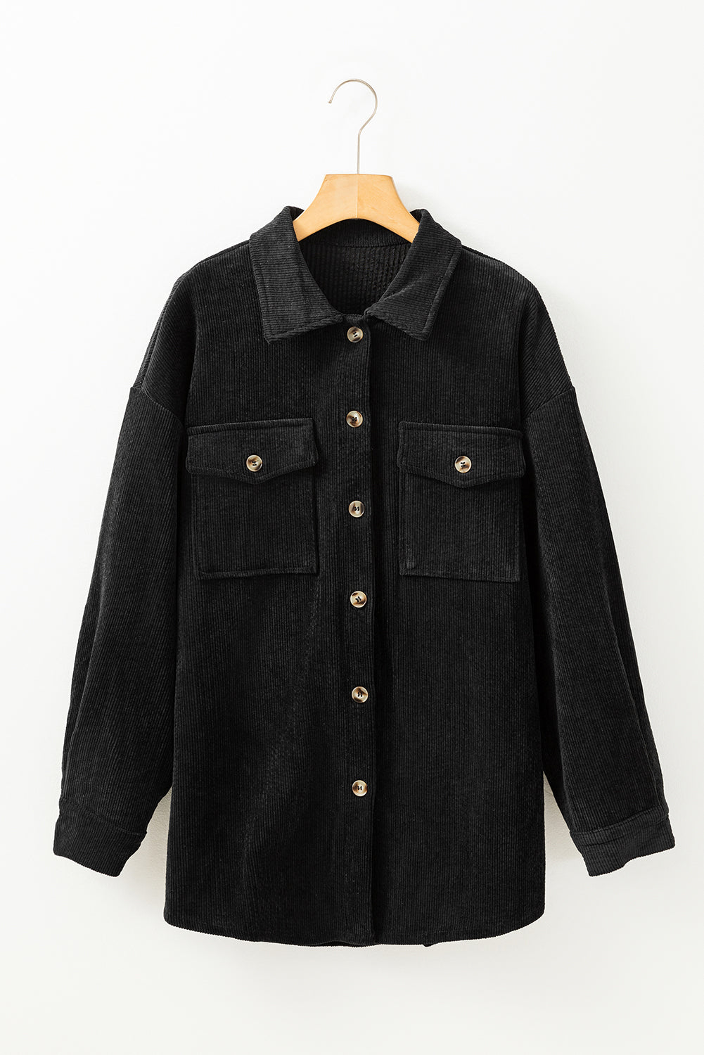 Threaded Pear Eleanor Corduroy Flap Up Shacket