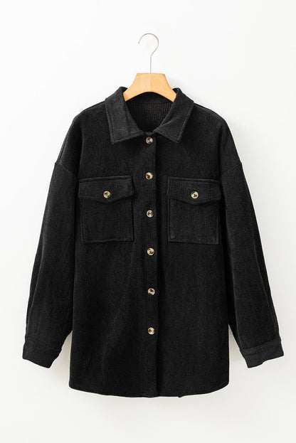 Threaded Pear Eleanor Corduroy Flap Up Shacket