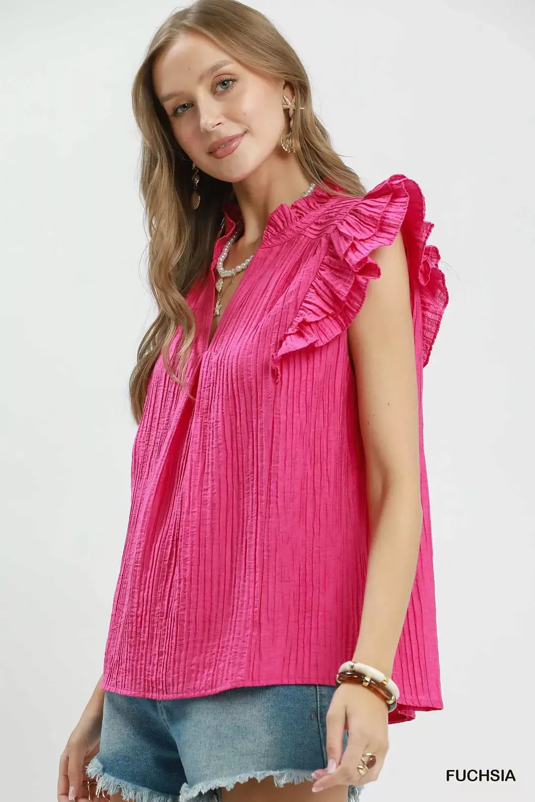HOUGA × AMPHI RUFFLED TOPS Top with ruffled detail - Women | MANGO USA HOUGA × AMPHI RUFFLED TOPS Top with ruffled detail - Women | MANGO USA